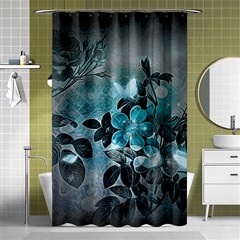 Elegant Floral Design With Butterflies Shower Curtain 48  X 72  (small)  by FantasyWorld7