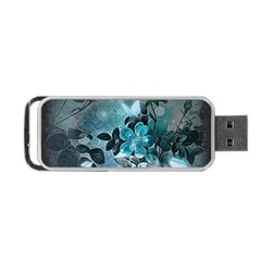 Elegant Floral Design With Butterflies Portable Usb Flash (two Sides) by FantasyWorld7