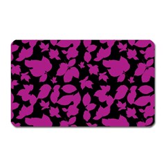 Dark Botanical Motif Print Pattern Magnet (rectangular) by dflcprintsclothing