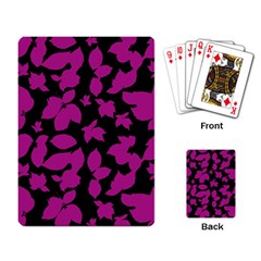 Dark Botanical Motif Print Pattern Playing Cards Single Design (rectangle)