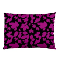 Dark Botanical Motif Print Pattern Pillow Case by dflcprintsclothing