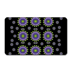 Lilies And Decorative Stars Of Freedom Magnet (Rectangular)