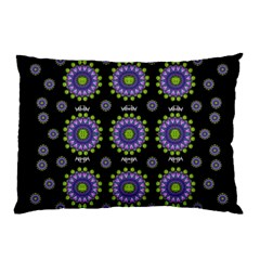 Lilies And Decorative Stars Of Freedom Pillow Case