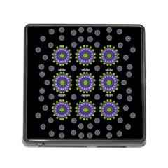 Lilies And Decorative Stars Of Freedom Memory Card Reader (Square 5 Slot)