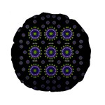 Lilies And Decorative Stars Of Freedom Standard 15  Premium Flano Round Cushions Front