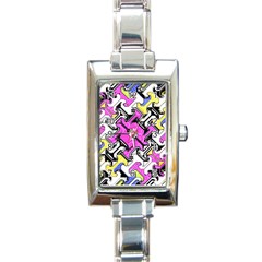 Justanotherabstractday Rectangle Italian Charm Watch by designsbyamerianna