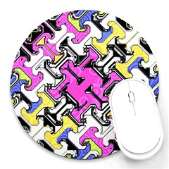 Justanotherabstractday Round Mousepads by designsbyamerianna