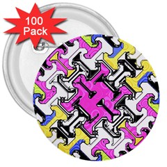 Justanotherabstractday 3  Buttons (100 Pack)  by designsbyamerianna