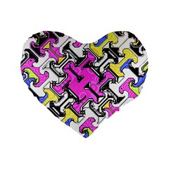 Justanotherabstractday Standard 16  Premium Flano Heart Shape Cushions