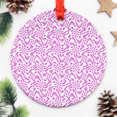 Crazypink Round Ornament (two Sides)