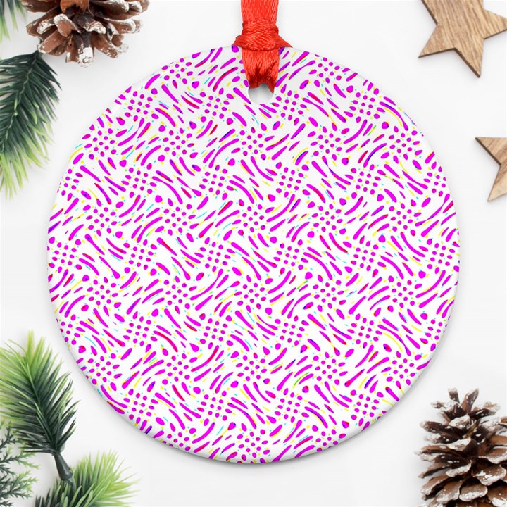 Crazypink Round Ornament (Two Sides)