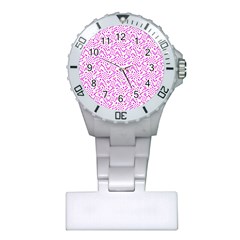 Crazypink Plastic Nurses Watch by designsbyamerianna