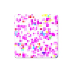 Pixelpink Square Magnet by designsbyamerianna