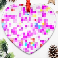 Pixelpink Heart Ornament (two Sides) by designsbyamerianna