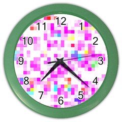 Pixelpink Color Wall Clock by designsbyamerianna