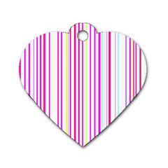 Brightstrips Dog Tag Heart (one Side) by designsbyamerianna