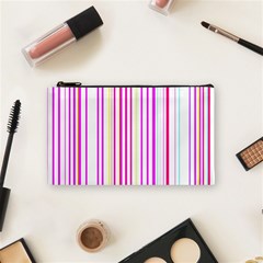 Brightstrips Cosmetic Bag (small) by designsbyamerianna