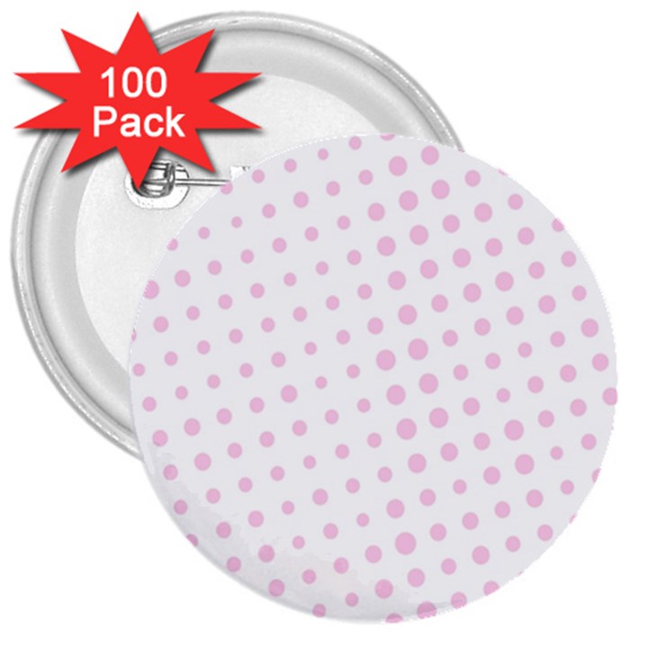 Polka Dot Summer 3  Buttons (100 pack) 