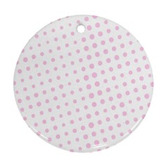 Polka Dot Summer Round Ornament (two Sides) by designsbyamerianna