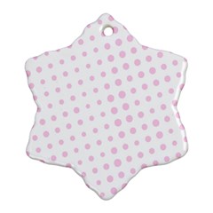 Polka Dot Summer Snowflake Ornament (two Sides) by designsbyamerianna