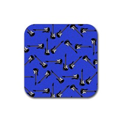 Guitar Instruments Music Rock Rubber Coaster (square)  by Bajindul