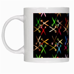 Scissors Pattern Colorful Prismatic White Mugs by HermanTelo