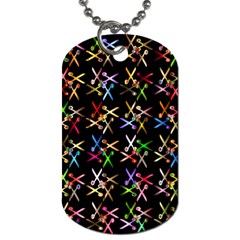 Scissors Pattern Colorful Prismatic Dog Tag (two Sides) by HermanTelo