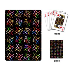 Scissors Pattern Colorful Prismatic Playing Cards Single Design (rectangle)