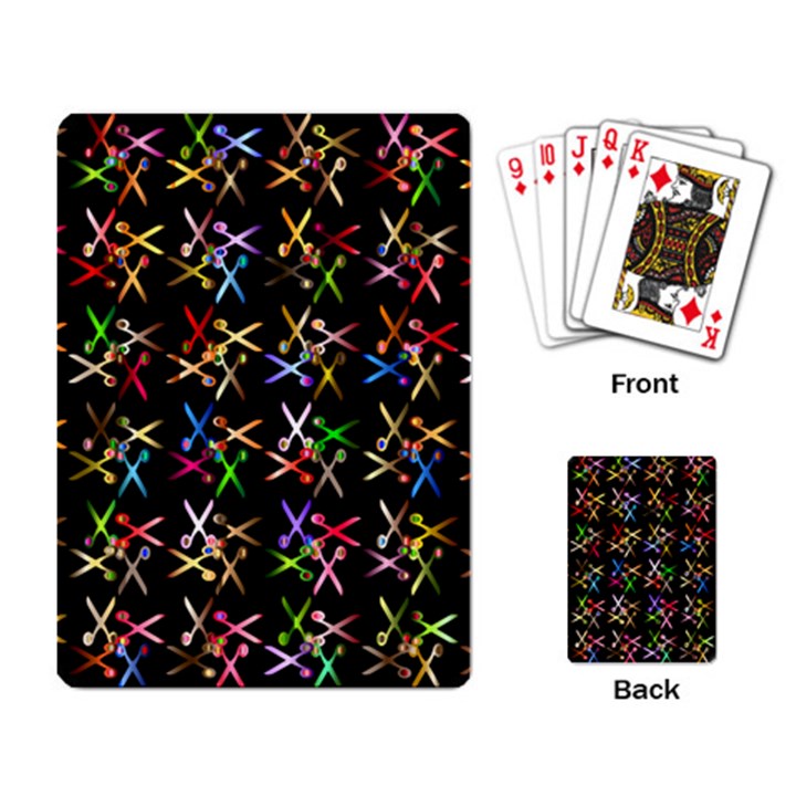 Scissors Pattern Colorful Prismatic Playing Cards Single Design (Rectangle)