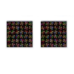 Scissors Pattern Colorful Prismatic Cufflinks (square)