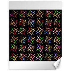 Scissors Pattern Colorful Prismatic Canvas 12  X 16 