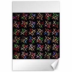 Scissors Pattern Colorful Prismatic Canvas 12  X 18 