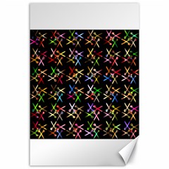 Scissors Pattern Colorful Prismatic Canvas 24  X 36 