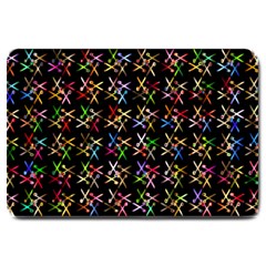 Scissors Pattern Colorful Prismatic Large Doormat 