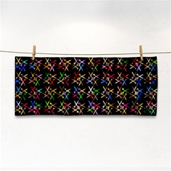 Scissors Pattern Colorful Prismatic Hand Towel