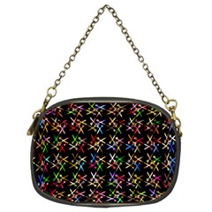 Scissors Pattern Colorful Prismatic Chain Purse (two Sides)