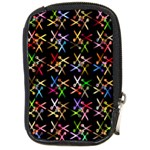 Scissors Pattern Colorful Prismatic Compact Camera Leather Case Front