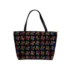 Scissors Pattern Colorful Prismatic Classic Shoulder Handbag by HermanTelo