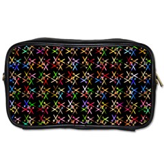 Scissors Pattern Colorful Prismatic Toiletries Bag (two Sides)