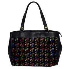 Scissors Pattern Colorful Prismatic Oversize Office Handbag