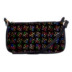 Scissors Pattern Colorful Prismatic Shoulder Clutch Bag