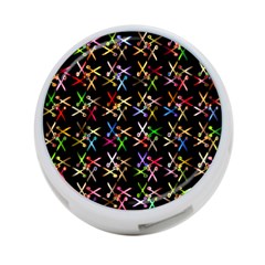 Scissors Pattern Colorful Prismatic 4-port Usb Hub (one Side)