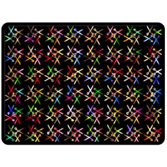 Scissors Pattern Colorful Prismatic Fleece Blanket (large) 