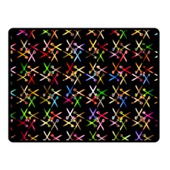 Scissors Pattern Colorful Prismatic Fleece Blanket (small)