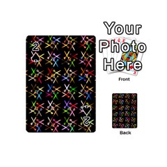 Scissors Pattern Colorful Prismatic Playing Cards 54 Designs (mini) by HermanTelo