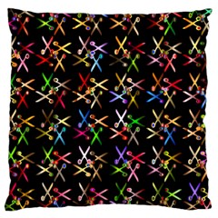 Scissors Pattern Colorful Prismatic Large Cushion Case (one Side) by HermanTelo