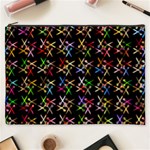 Scissors Pattern Colorful Prismatic Cosmetic Bag (XXXL) Front