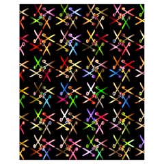 Scissors Pattern Colorful Prismatic Drawstring Bag (small)