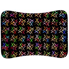 Scissors Pattern Colorful Prismatic Velour Seat Head Rest Cushion