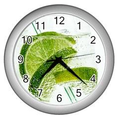 Lime Club Soda Drink Cocktail Wall Clock (silver) by Pakrebo